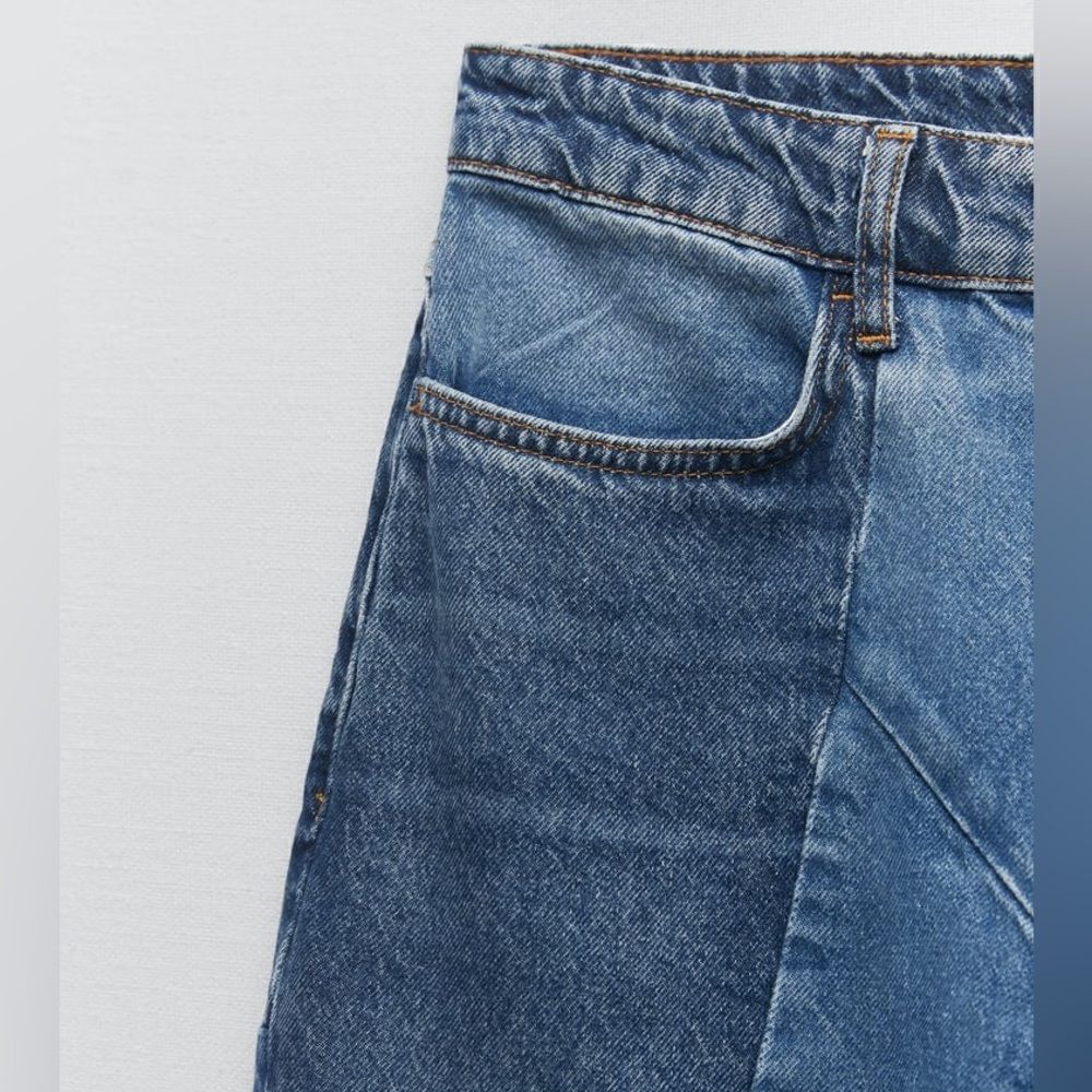 Zara ZW PATCHWORK JEANS NEW - Picture 4 of 10
